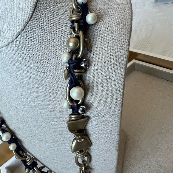 Brand New Stella &Dot French Ribbon Necklace - Picture 2 of 2